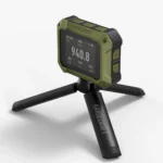 Athlon Optics Rangecraft Velocity Pro radar chronograph, green front view on tripod