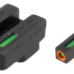 Truglo TFX Pro black front and rear sights with green inserts and orange front ring