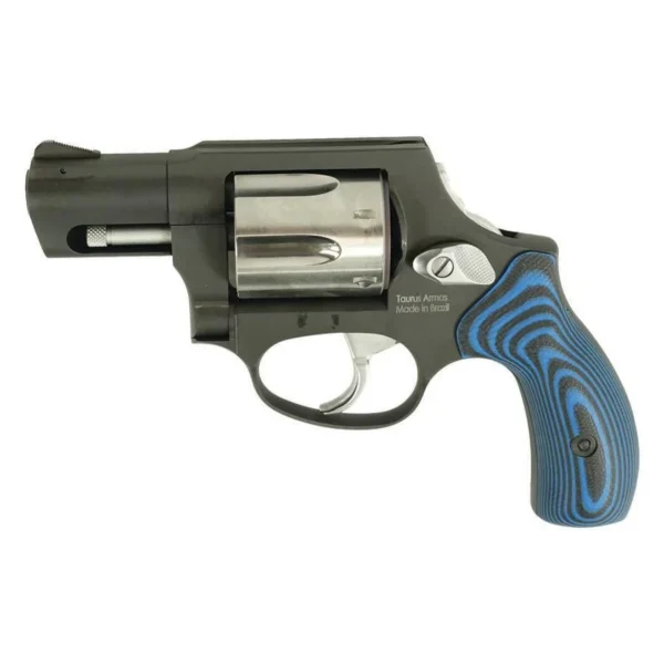 Taurus International Inc. Taurus 856 Handgun .38 Spl 6rd Capacity 2" Barrel Matte Black Frame Stainless Cylinder VZ Blue Grip