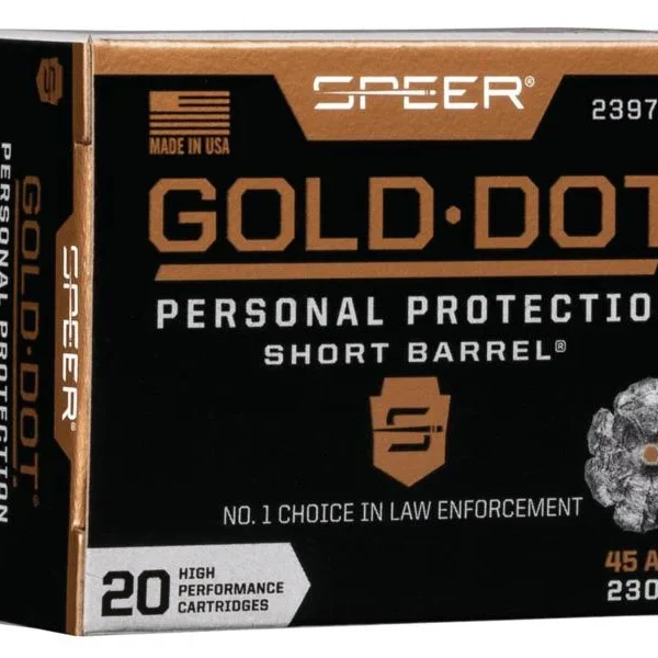 Speer Ammunition SPR GOLD DOT 45ACP 230G HP SB 20/200