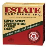 Estate Cartridge Super Sport Shotshells, red and tan box in front view
