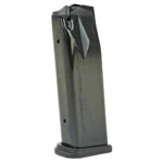 Armscor MAG ACT-MAG 1911 dark metal magazine with black base plate, angled front view