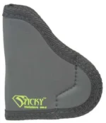 Sticky Holsters Small Sticky Pocket Holster, black and gray ambidextrous holster in side view
