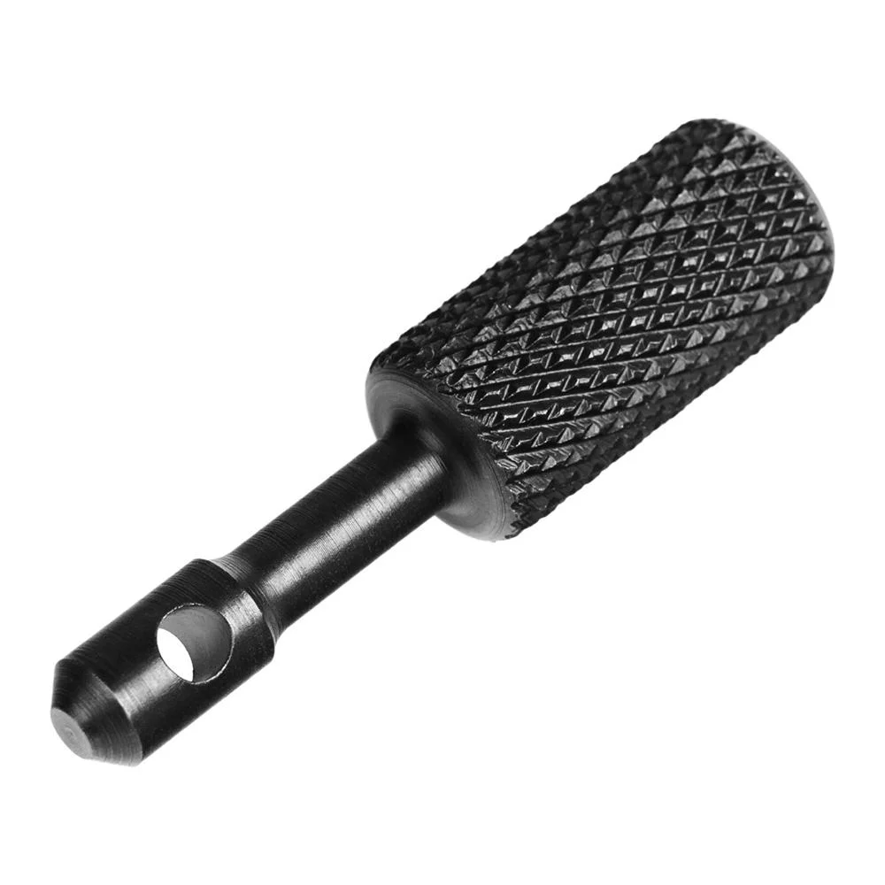 primary-50571 Leapers UTG Pro Extended Cocking Handle for MP5 and MP5K, black angled view with knurled grip