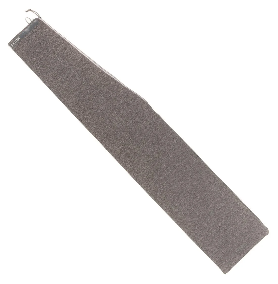 primary-506 Allen Knit Rifle Pouch Gray, long gray knit pouch laid diagonally with loop at one end