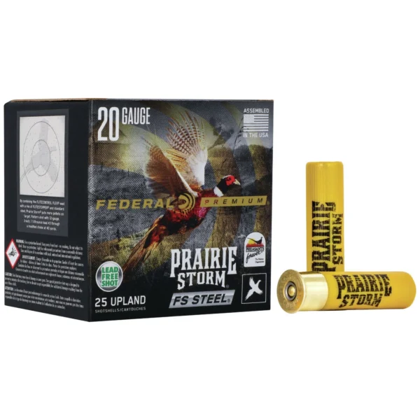 Federal Cartridge Co. Federal Prairie Storm FS Steel Shotshells 20 ga 3" 7/8oz #4 1350 fps 25/ct