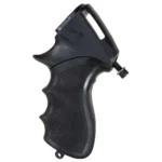 Hogue Overmolded Rubber Tamer Pistol Grip, black angled view with finger grooves and sling loop