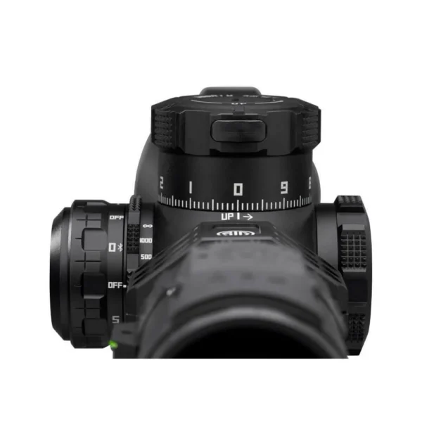 Sig Sauer Bravo6T-BDX Rifle Scope, black rear view with adjustment turrets and control rings