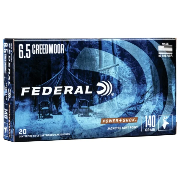 Federal Cartridge Co. Federal Power-Shok Rifle Ammunition 6.5 Creedmoor 140 gr SP 2750 fps 20/ct