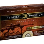 Federal FED GOLD MDL 6MM CM 105GR BRG 20/200 brown and black ammunition box, front view