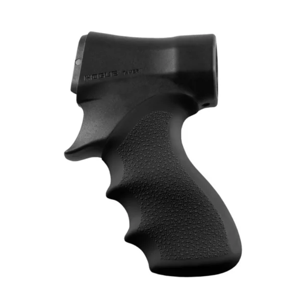 Hogue Shotgun Buttstock Adapter for Remington 870, black textured pistol-grip adapter, side view