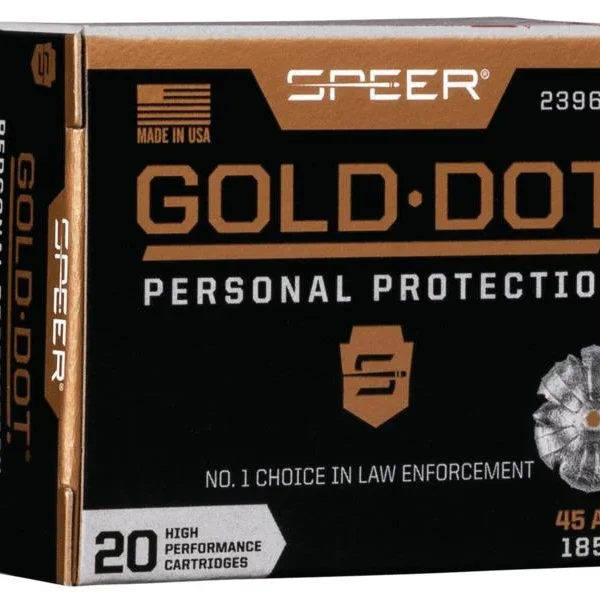 Speer Ammunition SPR GOLD DOT 45ACP 185GR HP 20/200