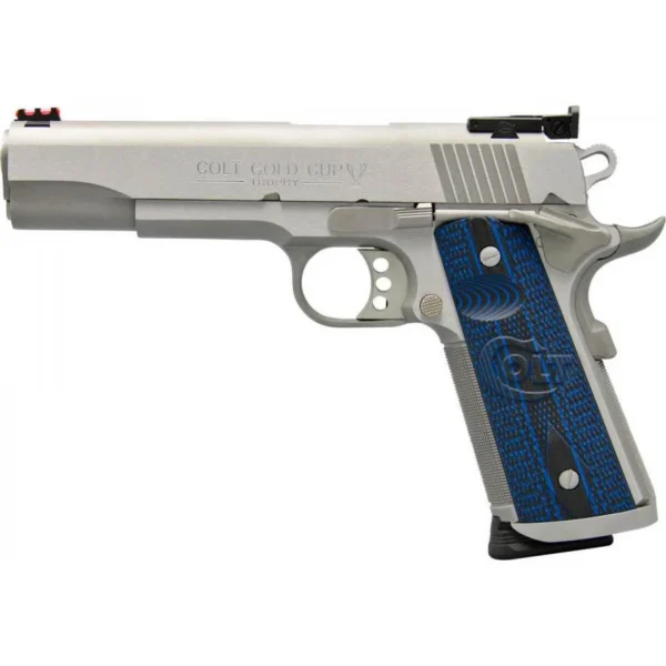 Colt Manufacturing Colt Gold Cup Trophy Handgun .38 Super 9rd Magazine 5" Barrel Stainless Finish G10 Grips Fiber Sights