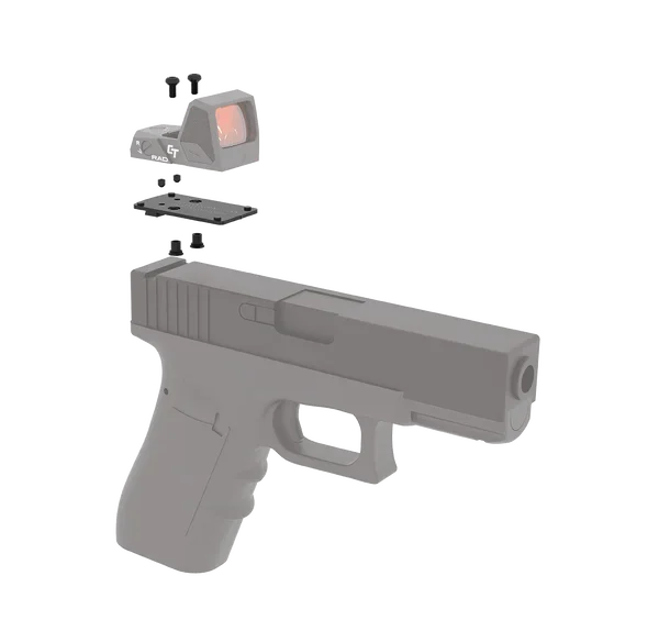 Crimson Trace Corporation Crimson Trace CT-RAD Dovetail Red Dot Mounting Kit For Glock All Full-Size 43 43 48