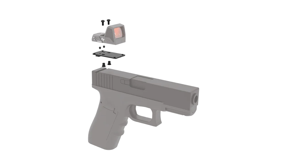 primary-50707 Crimson Trace CT-RAD Dovetail Red Dot Mounting Kit For Glock All Full-Size 43 43 48