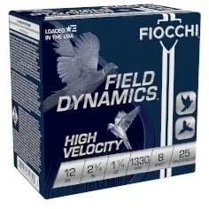 Fiocchi Ammunition FIOCCHI HV LD 12GA 2.75" #8 25/250