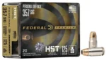 Federal Cartridge Co. Federal Personal Defense HST Handgun Ammunition .357 Sig 125 gr JHP 1360 fps 20/ct