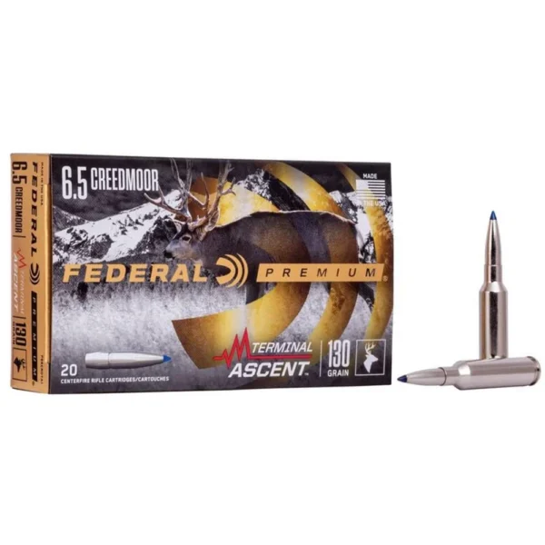 Federal Cartridge Co. Federal Terminal Ascent Rifle Ammunition 6.5 Creedmoor 130 gr 2800 fps 20/ct