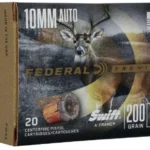 Federal Swift A-Frame Handgun Ammunition, black and tan box with deer graphic, front view
