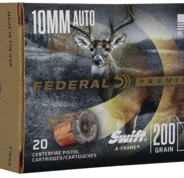 Federal Cartridge Co. Federal Swift A-Frame Handgun Ammunition 10mm Auto 200gr JHP 1175 fps 20/ct