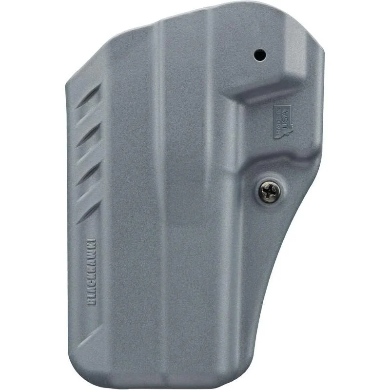 primary-50756 BLACKHAWK BH ARC IWB SIG P365XL AMBI GRY, gray holster front view with screw and vent slots