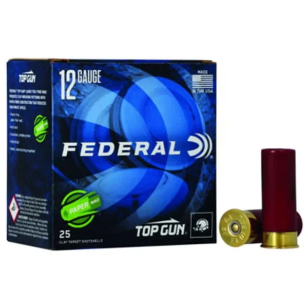 Federal Cartridge Co. Federal Top Gun Paper Wad Shotshells 12 ga 2-3/4" 1-1/8 oz 1200 fps #8 25/ct