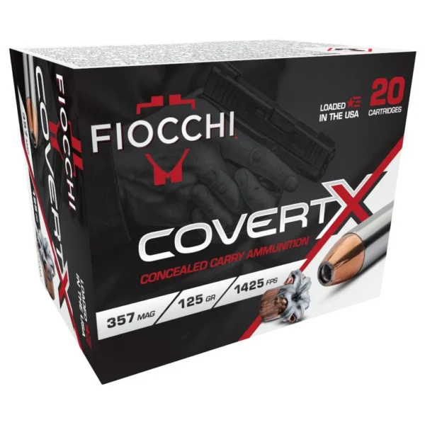 Fiocchi Ammunition Fiocchi CovertX Handgun Ammunition .357 Mag 125gr JHP 1425 fps 20/ct