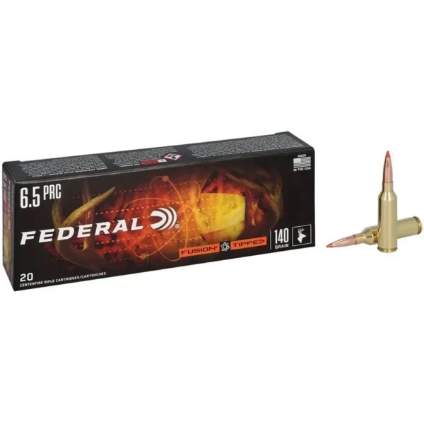 Federal Cartridge Co. Federal Fusion Tipped Rifle Ammunition 6.5 PRC 140gr PT 2975 fps 20/ct
