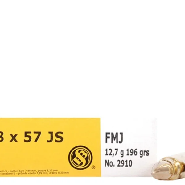 Mag-Tech/Sellier- Bellot Sellier & Bellot Rifle Ammunition 8x57JS 196 gr FMJ 2540 fps 20/ct