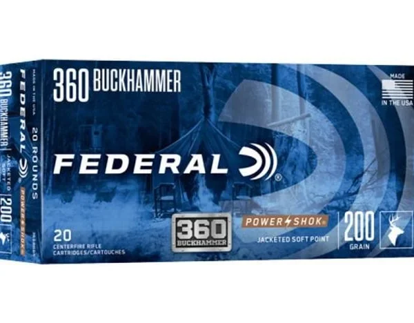 Federal Cartridge Co. Federal Power-Shok Rifle Ammunition .360 Buckhammer 200gr JSP 2197 fps 20/ct