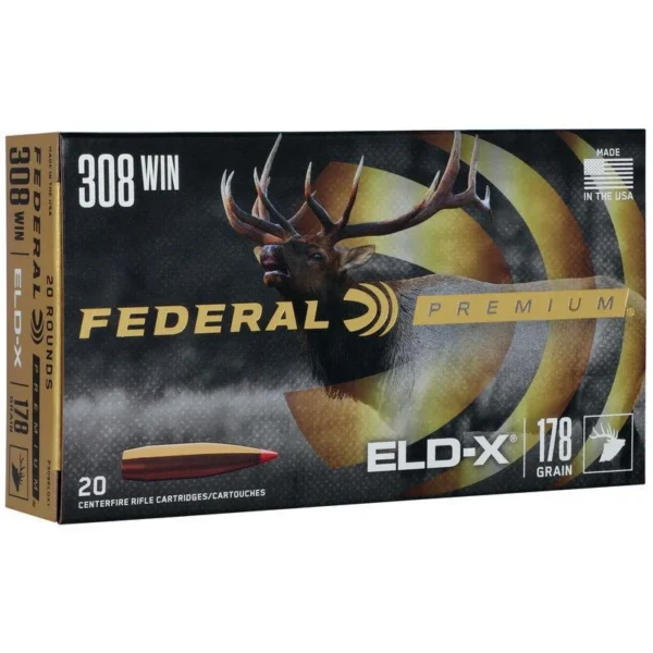 Federal Cartridge Co. Federal Premium ELD-X Rifle Ammunition .308 Win 178gr PT 2610 fps 20/ct