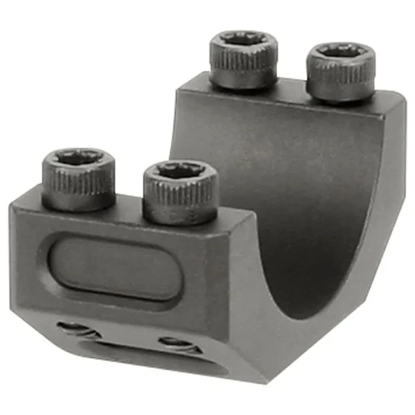 Midwest Industries MK2 Threaded Cap 30mm Black, two black metal clamp pieces with screws