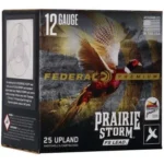 Federal Prairie Storm FS Lead Shotshells black retail box with pheasant artwork, front view