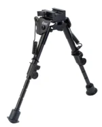 AOB Caldwell Pic Rail XLA Fixed Bipod black bipod with extended adjustable legs, front view