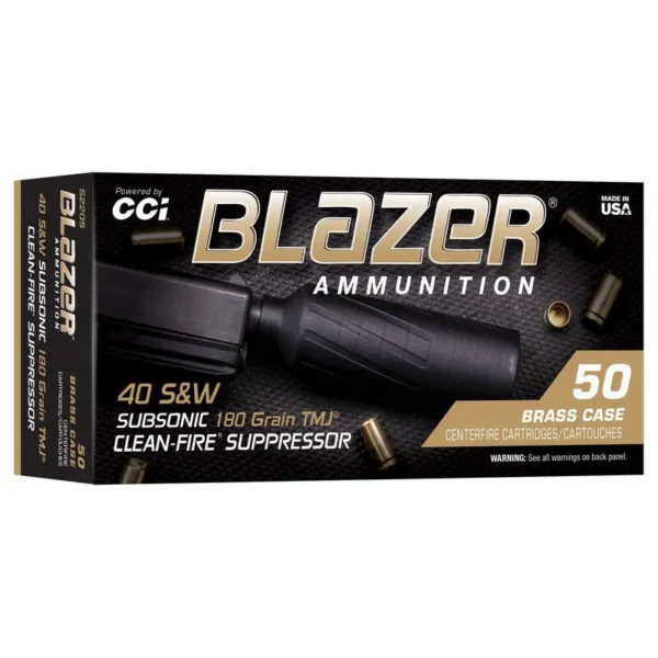 CCI Ammunition CCI BLAZER BRASS 40S&W SUP 180GR TMJ