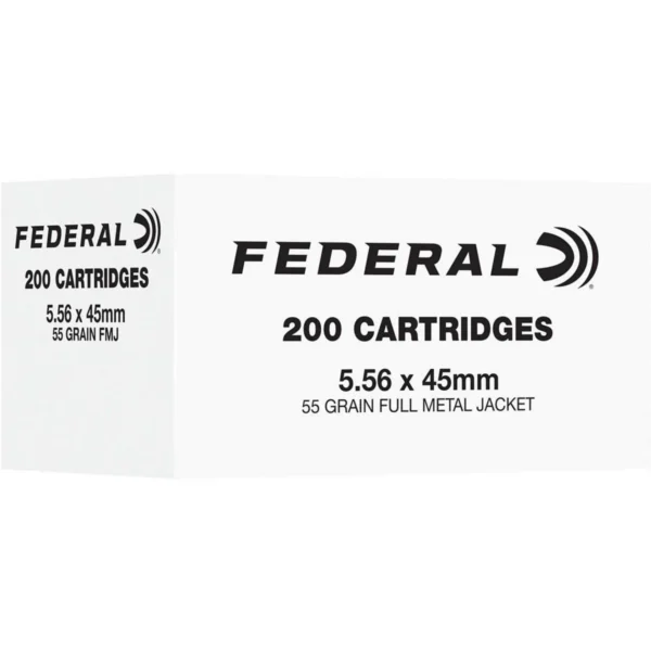 Federal Cartridge Co. Federal American Eagle Rifle Ammunition 5.56mm NATO 55gr FMJ 3165 fps 200/ct