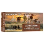 Federal Cartridge Co. Federal x Henry Cattleman Edition rifle Ammunition 30-30 Win 150gr SP 2390 fps 20/ct