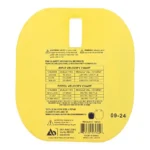 AOB Caldwell AR500 5-inch Caldwell C Target, yellow rear view with top slot and printed charts