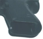 PEARCE FRAME INSERT FOR GLK EX 26/27 black insert installed in rear grip opening, close-up view
