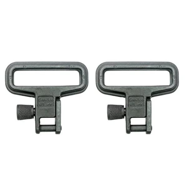 GROVTEC MIL-FORCE SWIVEL SET, two black swivels shown from the front