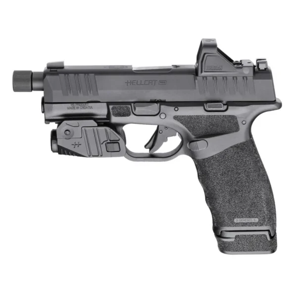 Viridian CTL Custom for Hellcat Pro, black right-side view mounted beneath a pistol