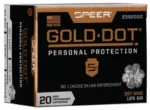Speer Gold Dot ammunition, front of black and gold Personal Protection box