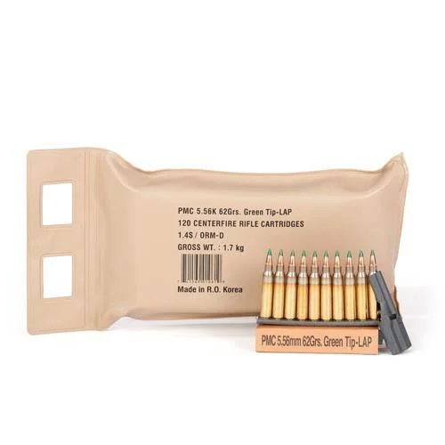 PMC AMMUNITION PMC X-Tac Battle Pack Rifle Ammunition 5.56X45 NATO 62 gr Green Tip 2920 fps 120/ct