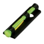 HiViz Competition Front Shotgun Sight, angled view of black base with green LitePipe