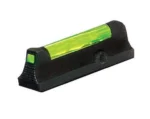 HiViz Front Ruger LCR Fiber Optic Sight, black sight in side view with bright green insert