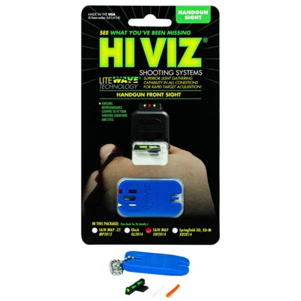 North Pass Ltd. Hiviz HIVIZ LiteWave Fiber Optic Night Sights Front Sight for S&W M&P 9/40/45 Green/Red/White