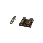 HIVIZ LiteWave H3 sight black front and rear sights with green and orange inserts