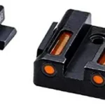 HIVIZ LiteWave H3 sight set with black housings, green and orange light pipes and orange dots