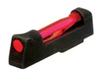 HiViz Walther P22 Handgun Sight Kit, close-up of black sight with red fiber-optic insert