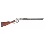 HENRY H4 GLDN BOY SLVR FATHER'S, right-side view with brown stock and silver receiver